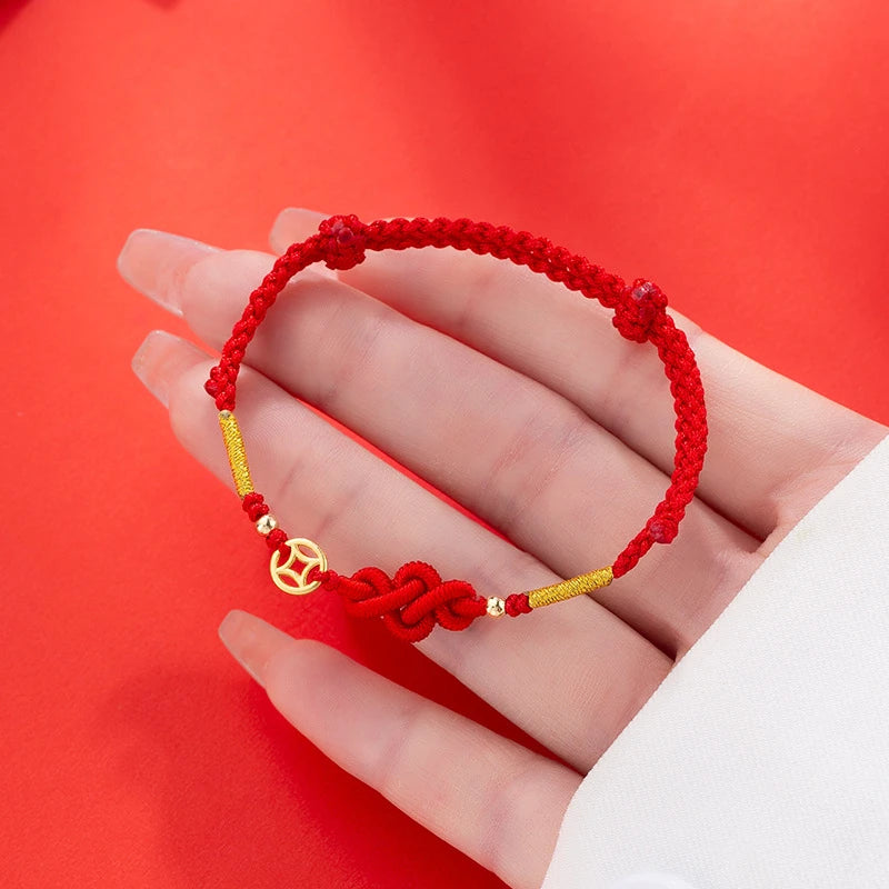 Fashion Simple Lucky Knot Red Rope Bracelets for Women Men Handmade String Adjustable Bracelet Friendship Amulet Jewelry Gift