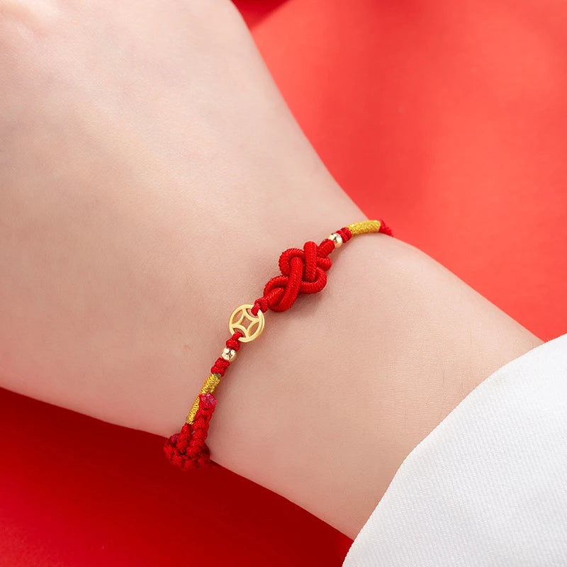 Fashion Simple Lucky Knot Red Rope Bracelets for Women Men Handmade String Adjustable Bracelet Friendship Amulet Jewelry Gift