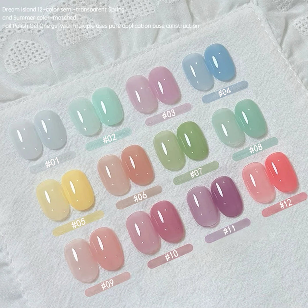 10ml Vitality Milk Candy Series Gel Nail Polish 2026 New Summer Bestseller Featuring a Dopamine Milk Candy Jelly Nail Polish