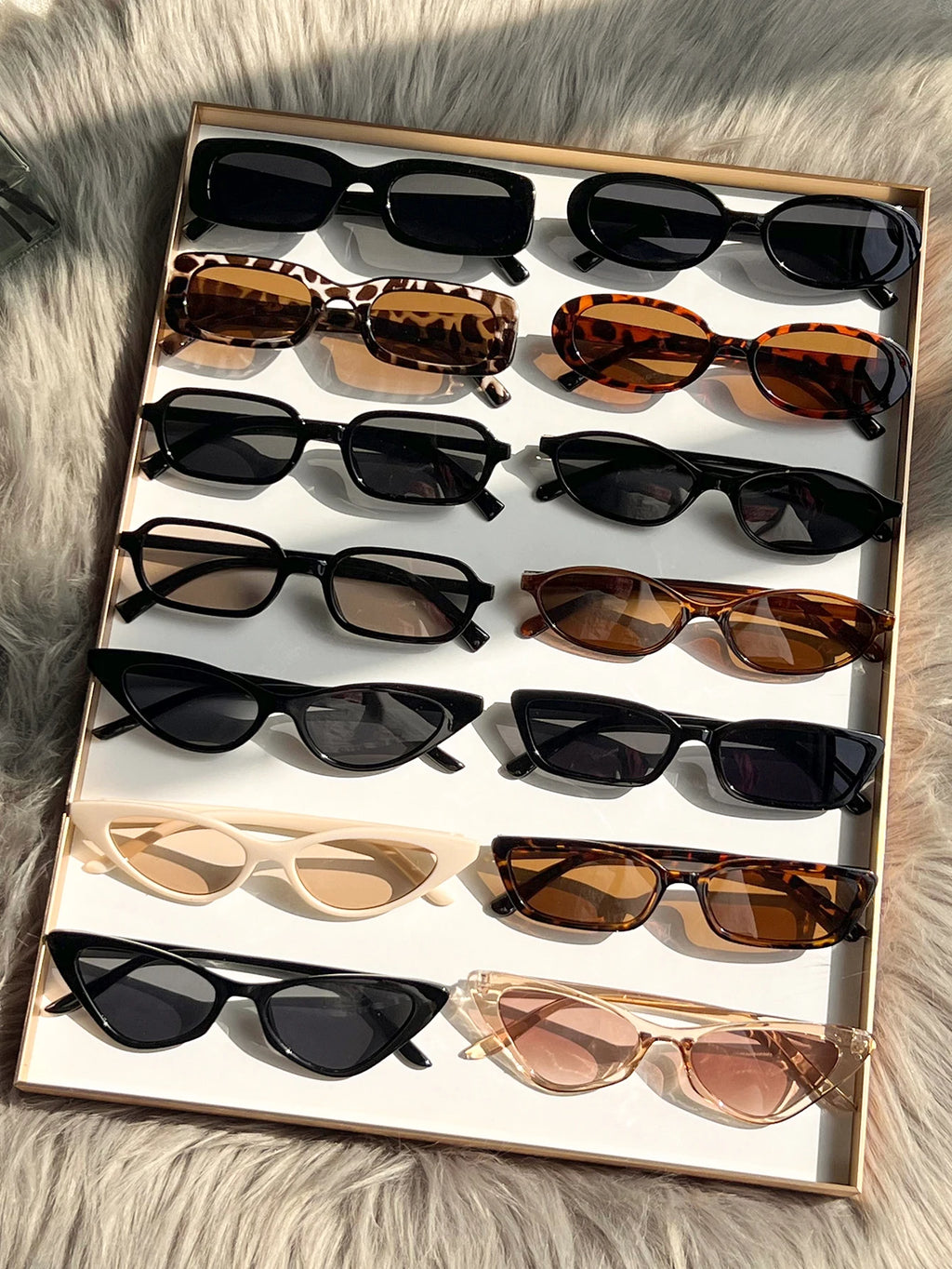 [Quality Pc]8Pcs/14Pcs Women's Mixed Fashion Glasses Set/Chic Black, Tortoiseshell and Leopard Frame/A Perfect Gift for Family