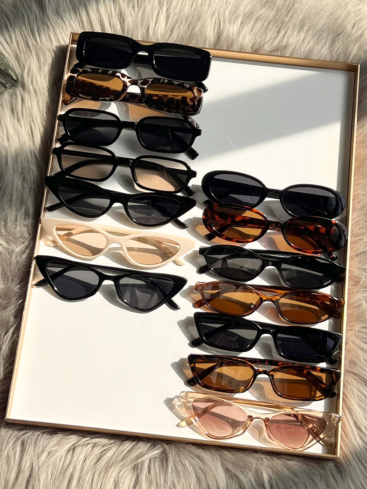 [Quality Pc]8Pcs/14Pcs Women's Mixed Fashion Glasses Set/Chic Black, Tortoiseshell and Leopard Frame/A Perfect Gift for Family
