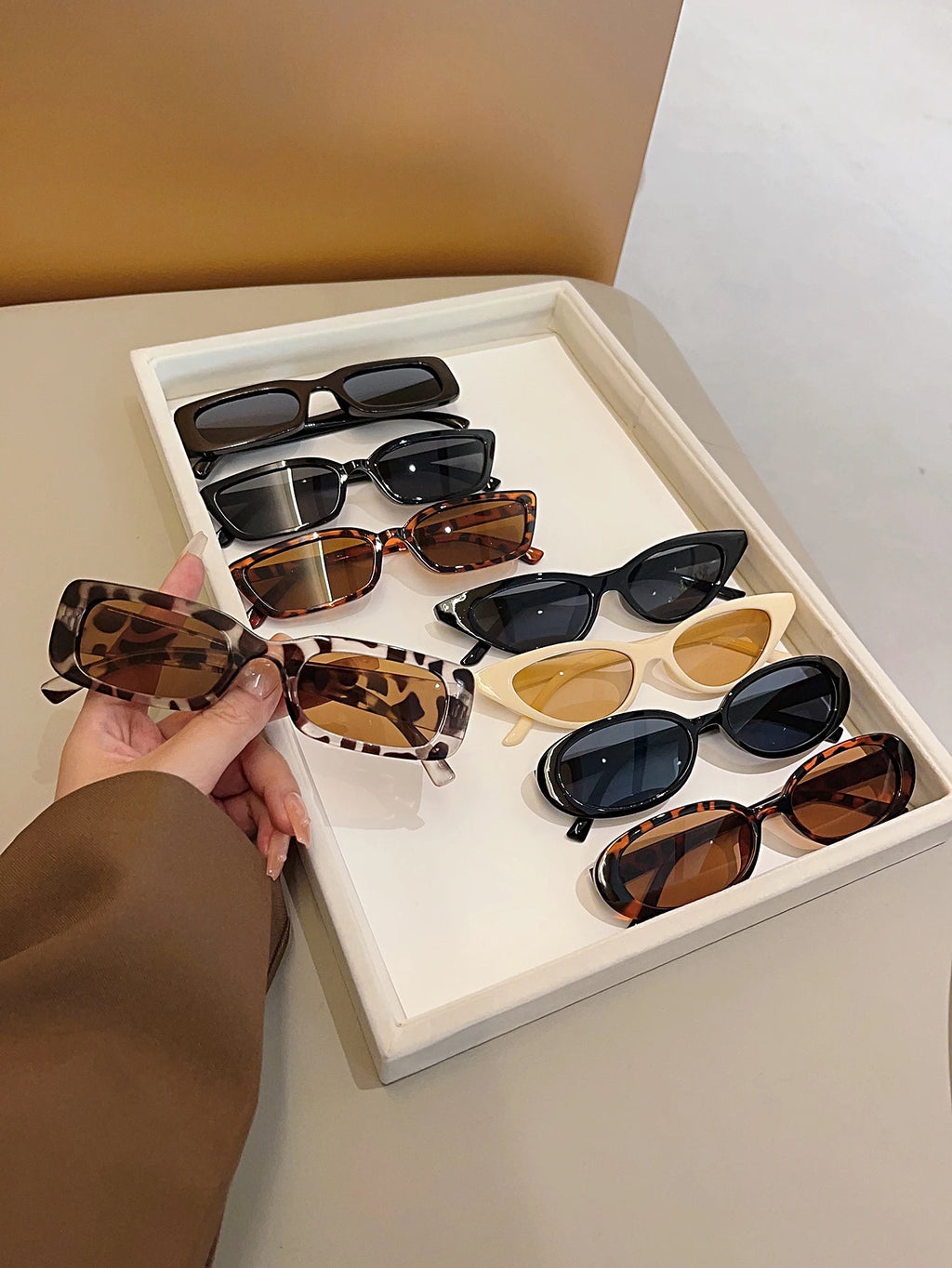 [Quality Pc]8Pcs/14Pcs Women's Mixed Fashion Glasses Set/Chic Black, Tortoiseshell and Leopard Frame/A Perfect Gift for Family
