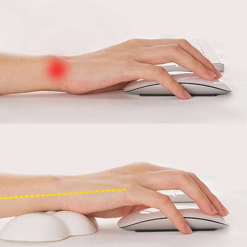 Ergonomic Mouse Pad with Wrist Rest for Keyboard, Cloud Anti-Slip Desktop Office Gamer Mouse Pad with Wrist Rest