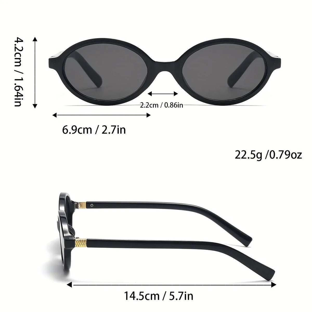 A Pair of Oval Retro PC Glasses for Men and Women with A Small Face Design/versatile for Multiple Indoor Scenes