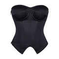 Bestseller Women's Striped Blazer with Built-in Underwire Bra, Side Zipper & Boned Corset Design - Slim Fit Fashion Jacket