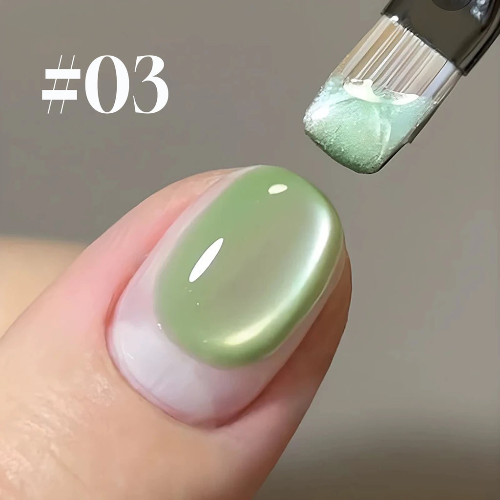 SHAKA 1-4pcs New Spring/Summer Bestsell Blue Nails Green Blue Nail Supplies Fantastic Ocean Bubble Cat Eye Gel Nail Polish