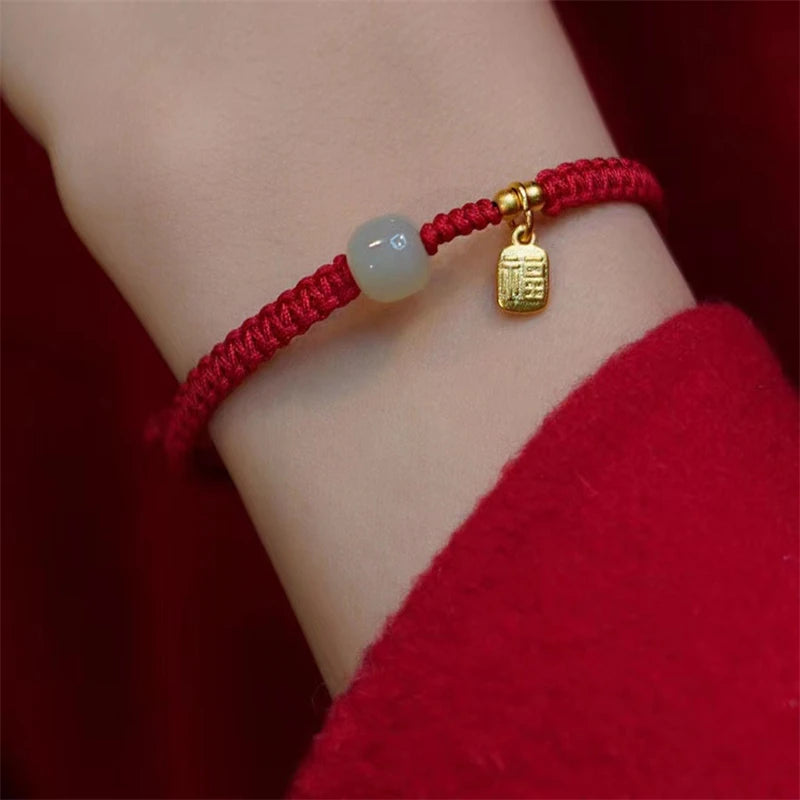 Fashion Simple Lucky Knot Red Rope Bracelets for Women Men Handmade String Adjustable Bracelet Friendship Amulet Jewelry Gift