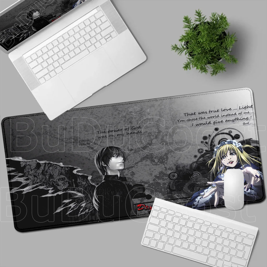 New Misa Amane Light Yagami Desk Mat Death Note Anime Mousepad Computer Gamers Lock Edge Mouse Pad Gaming E-sports Keyboard Pads