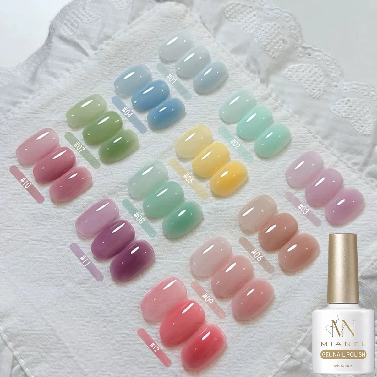 10ml Vitality Milk Candy Series Gel Nail Polish 2026 New Summer Bestseller Featuring a Dopamine Milk Candy Jelly Nail Polish