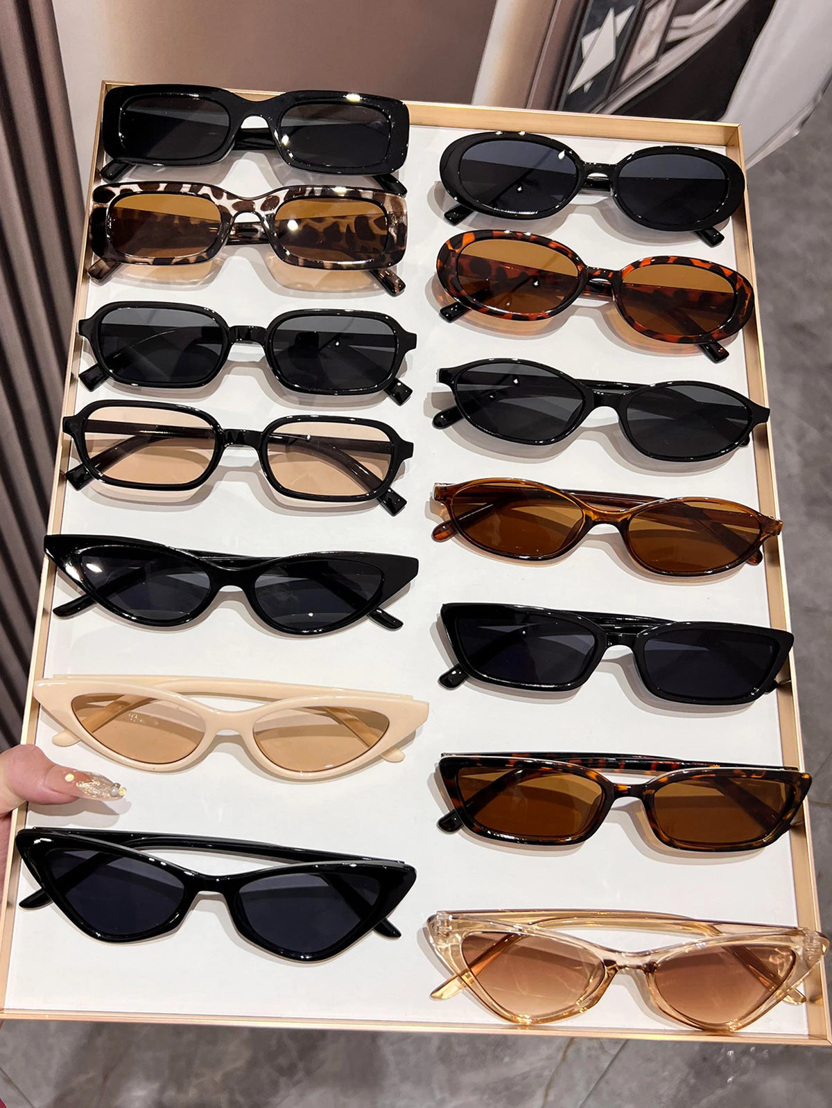 [Quality Pc]8Pcs/14Pcs Women's Mixed Fashion Glasses Set/Chic Black, Tortoiseshell and Leopard Frame/A Perfect Gift for Family
