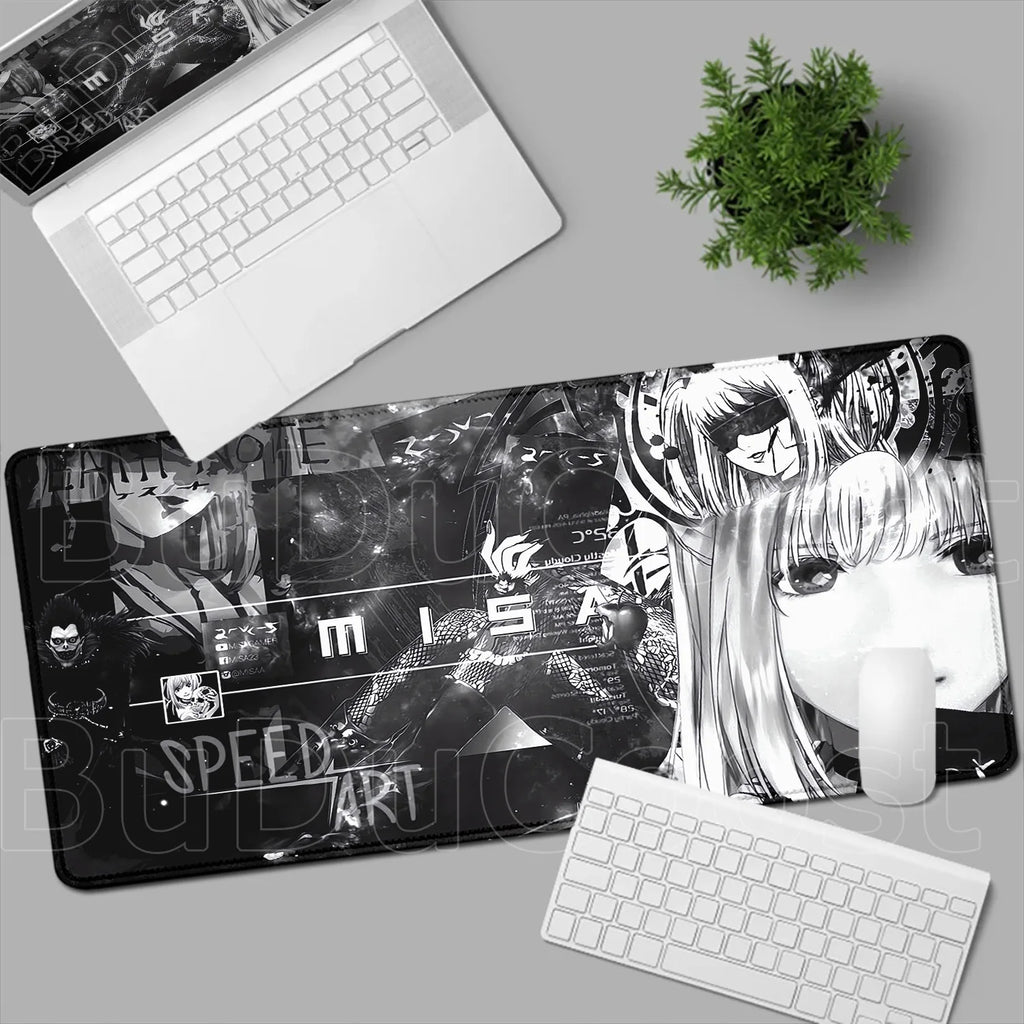 New Misa Amane Light Yagami Desk Mat Death Note Anime Mousepad Computer Gamers Lock Edge Mouse Pad Gaming E-sports Keyboard Pads