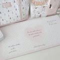 Leather Desk Pad Protector Pink Bunny Gradient Rabbit Love Mouse Pad Office Desk Mat Waterproof Non-Slip PU Desk Blotter Pad