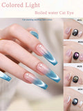 SHAKA 1-4pcs New Spring/Summer Bestsell Blue Nails Green Blue Nail Supplies Fantastic Ocean Bubble Cat Eye Gel Nail Polish